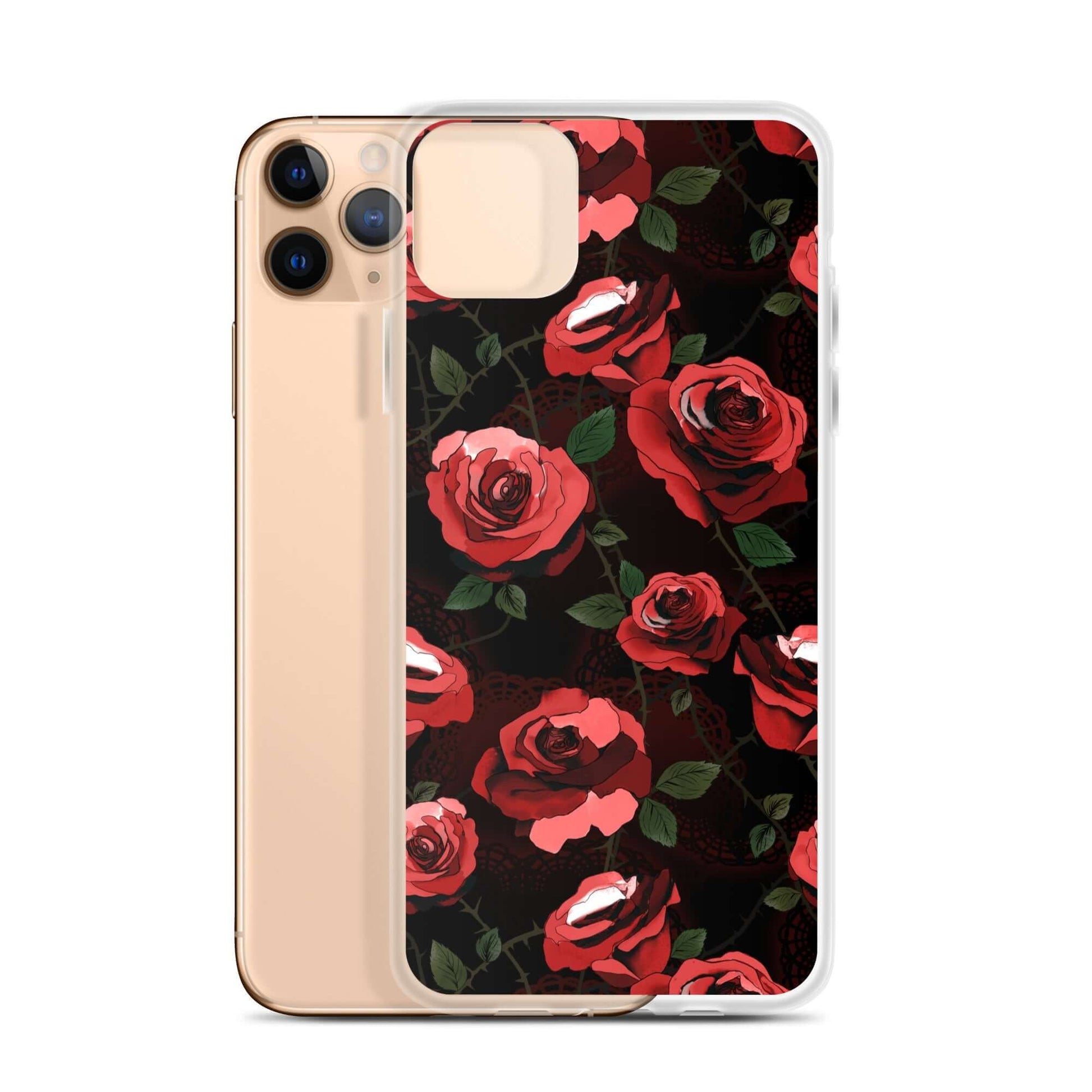 Stylish Enchanted Rose iPhone® Clear Case offers durable protection against scratches and dust with a flexible design.
