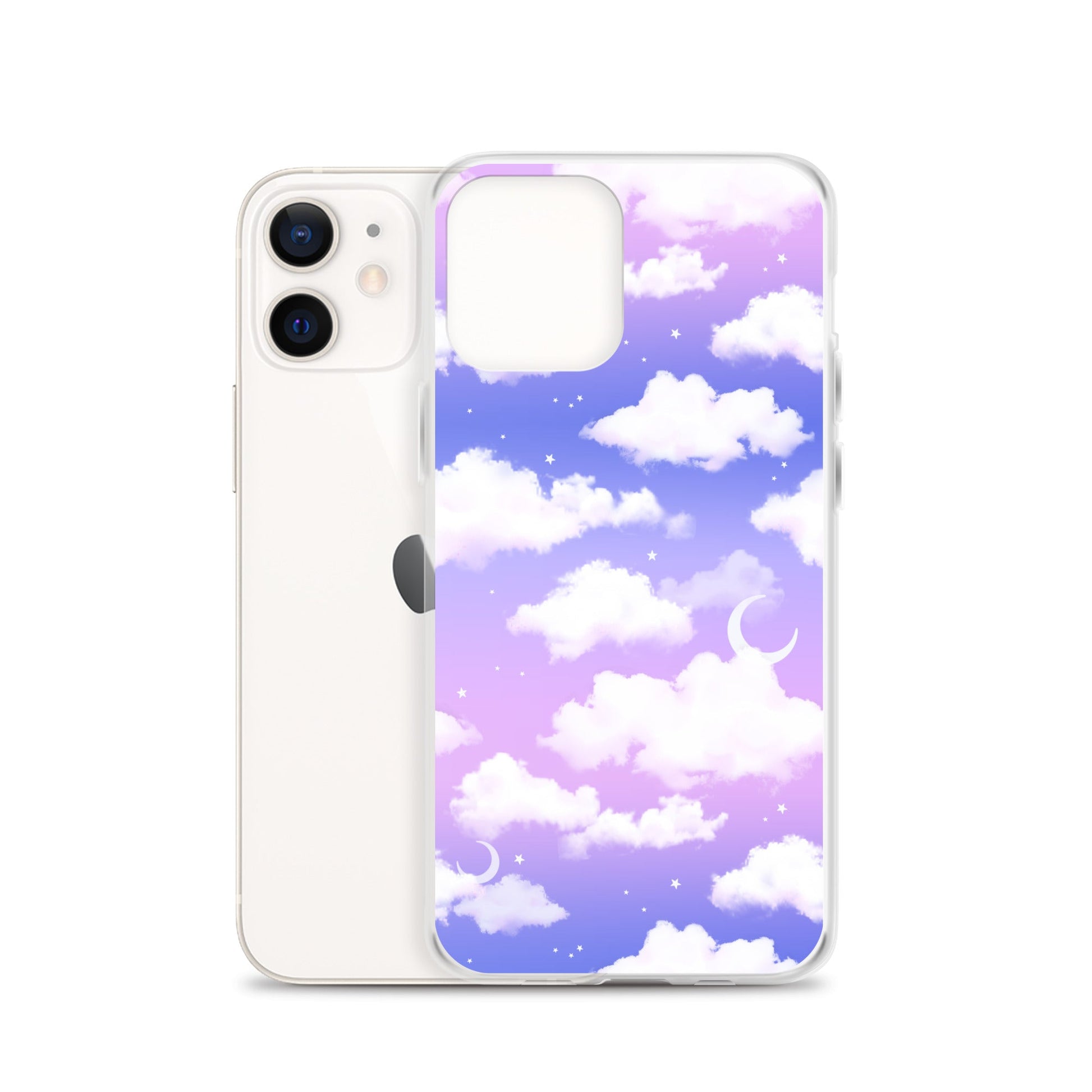 Cloudy Sky iPhone® Clear Case features a dreamy cloud design, offering sleek protection against scratches and dirt.