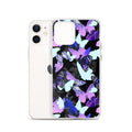 Sleek Butterfly iPhone® Clear Case featuring a vibrant butterfly design, offering reliable protection and easy access.