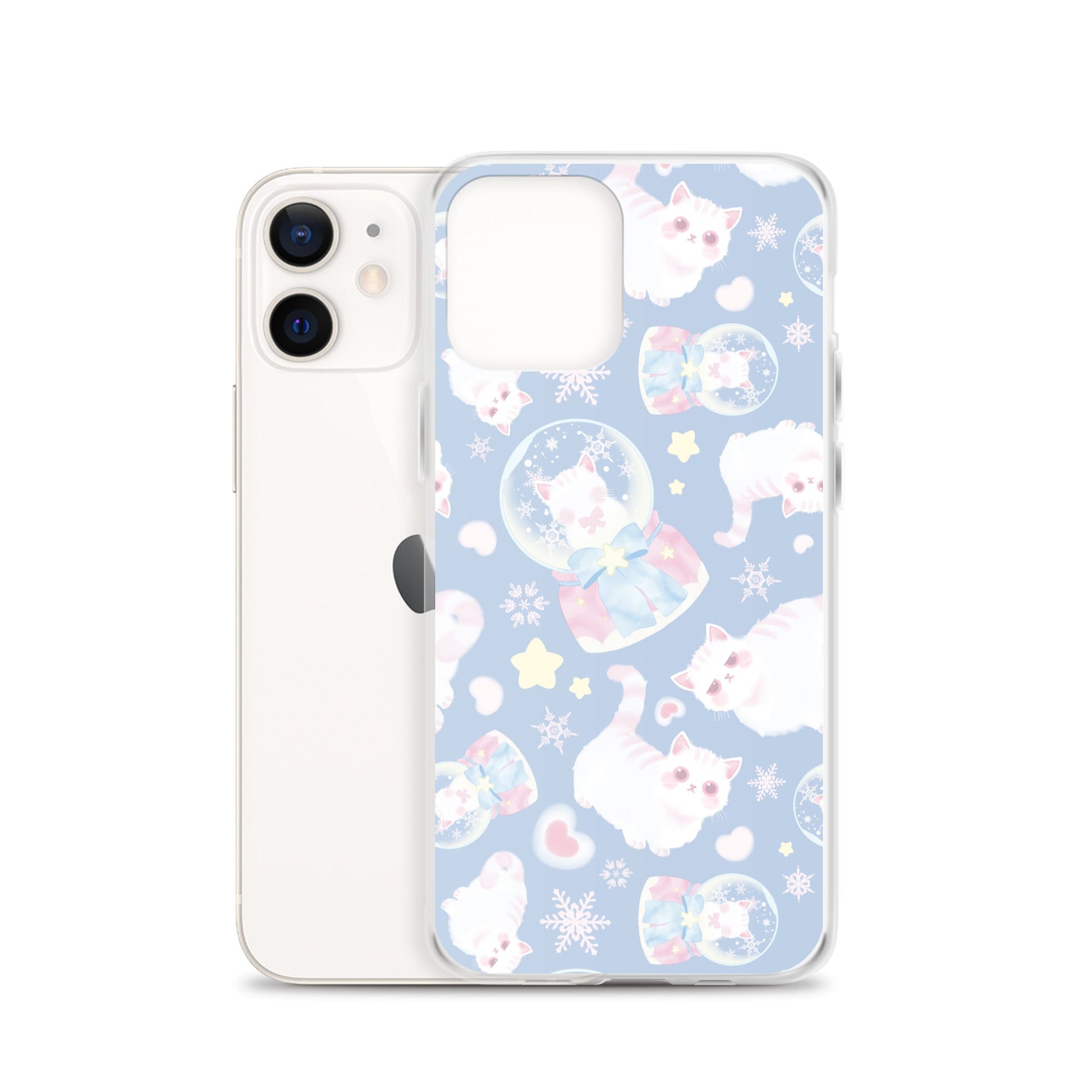 Stylish Snow Kitten iPhone® Clear Case designed for protection against scratches and dirt, perfect for your device.