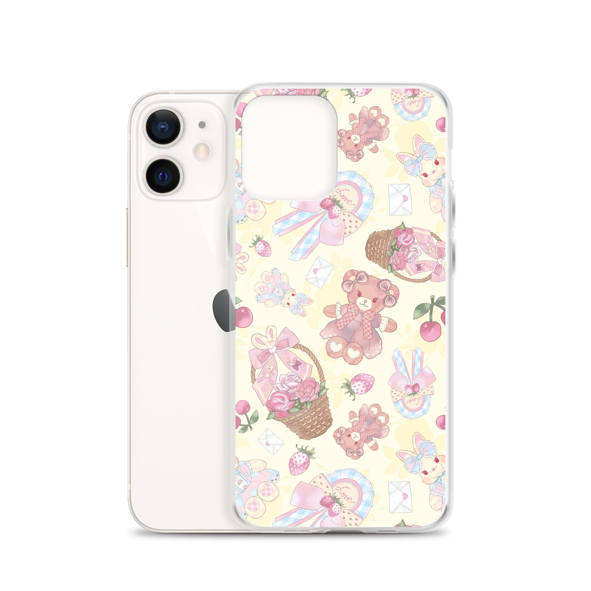 Sweet Teddy iPhone® Clear Case features a charming design, providing protection against scratches and dirt.
