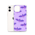 Protect your phone with the stylish Morrigan iPhone® Clear Case featuring a sleek bat design for added flair.