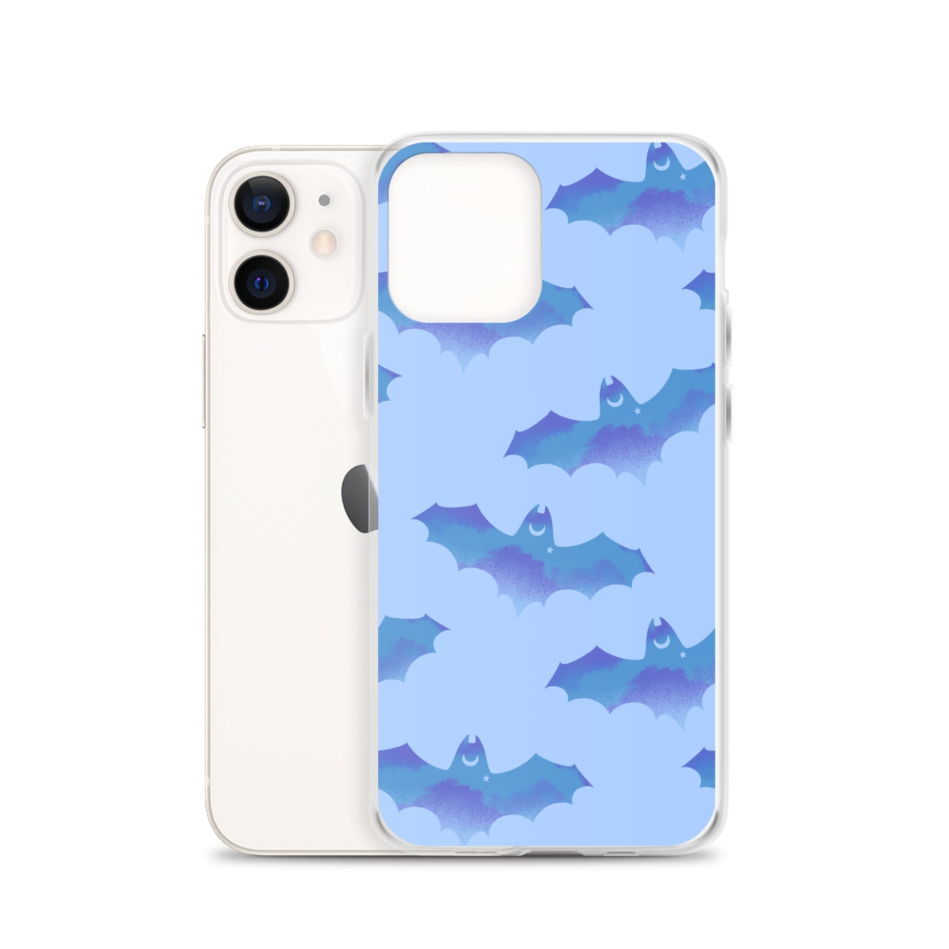 Stylish Lilith iPhone® Clear Case featuring a bat design, offering protection against scratches and dirt.