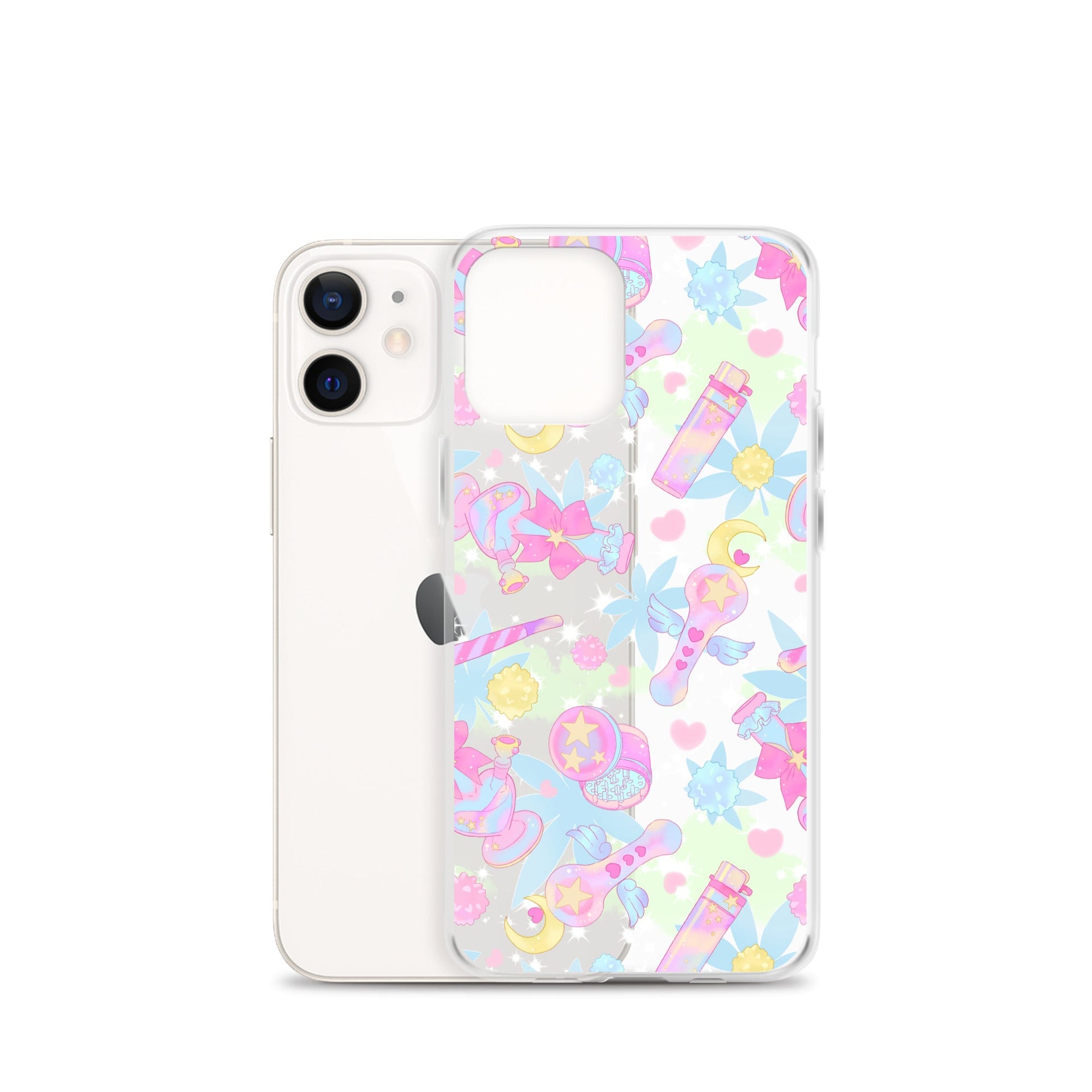 Indica Magica iPhone® Clear Case showcasing a stylish design, offering protection against scratches and dirt.