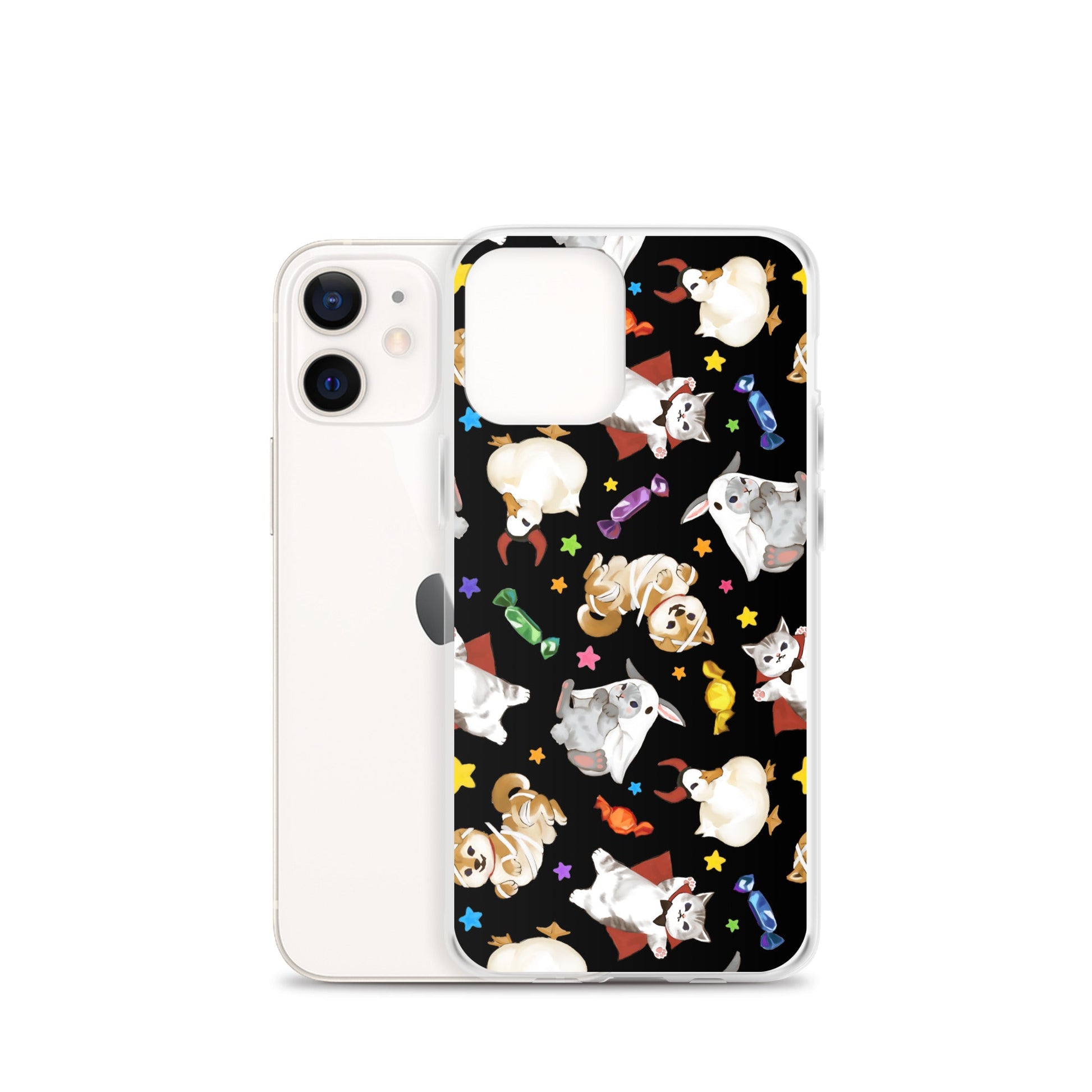 Trick or Treaters iPhone® Clear Case featuring playful designs, durable protection from scratches, dust, and dirt.