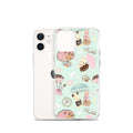 Protect your iPhone® stylishly with the Parasol Bunny iPhone® Clear Case, featuring a charming design and flexible fit.