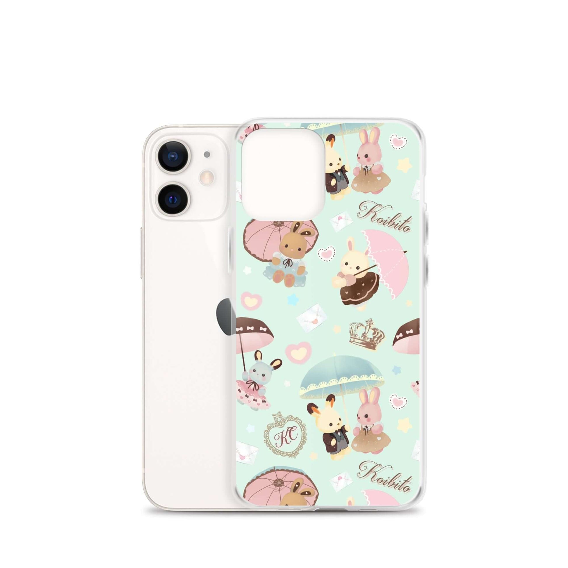 Protect your iPhone® stylishly with the Parasol Bunny iPhone® Clear Case, featuring a charming design and flexible fit.