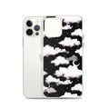 Cloudy Sky iPhone® Clear Case showcasing a stylish design with clouds, protecting your phone with sleek durability.