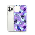 Sleek Butterfly iPhone® Clear Case features vibrant butterfly design, providing stylish protection for your device.