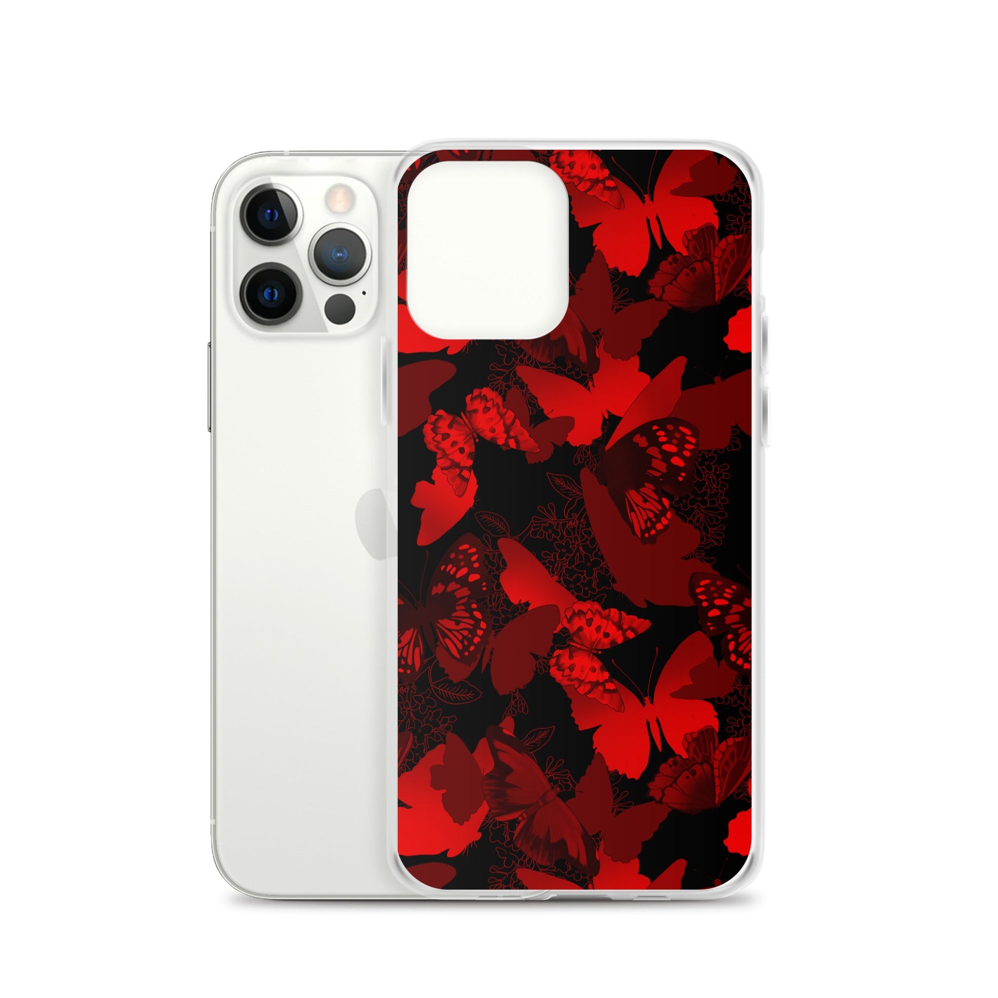 Stylish Butterfly iPhone® Clear Case offers protection with flexible sides and a solid back, perfect for any iPhone®.