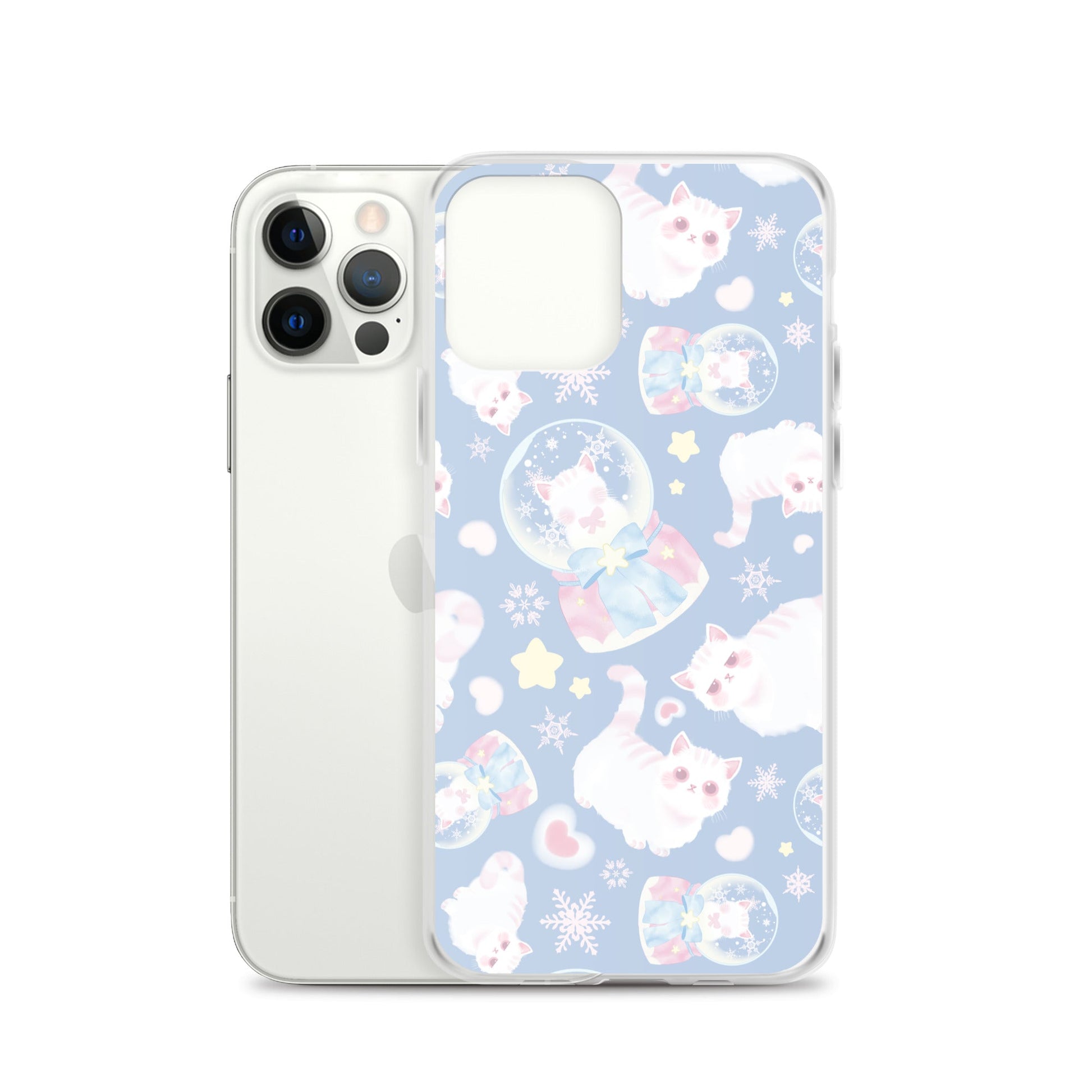 Protect your iPhone® with the stylish Snow Kitten iPhone® Clear Case, featuring a sleek design and durable materials.