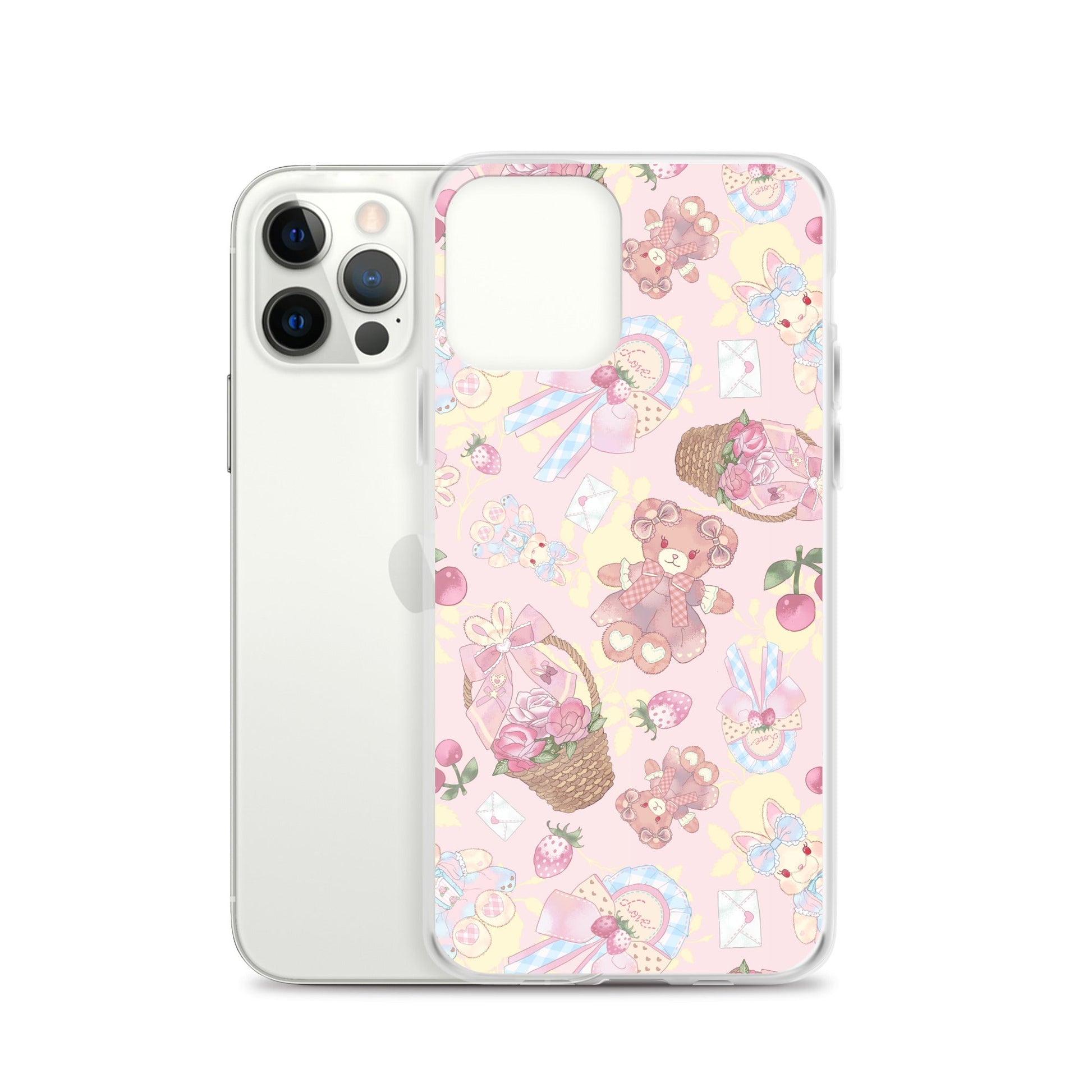 Protect your iPhone® with the Sweet Teddy iPhone® Clear Case, featuring a cute design and flexible sides for easy use.