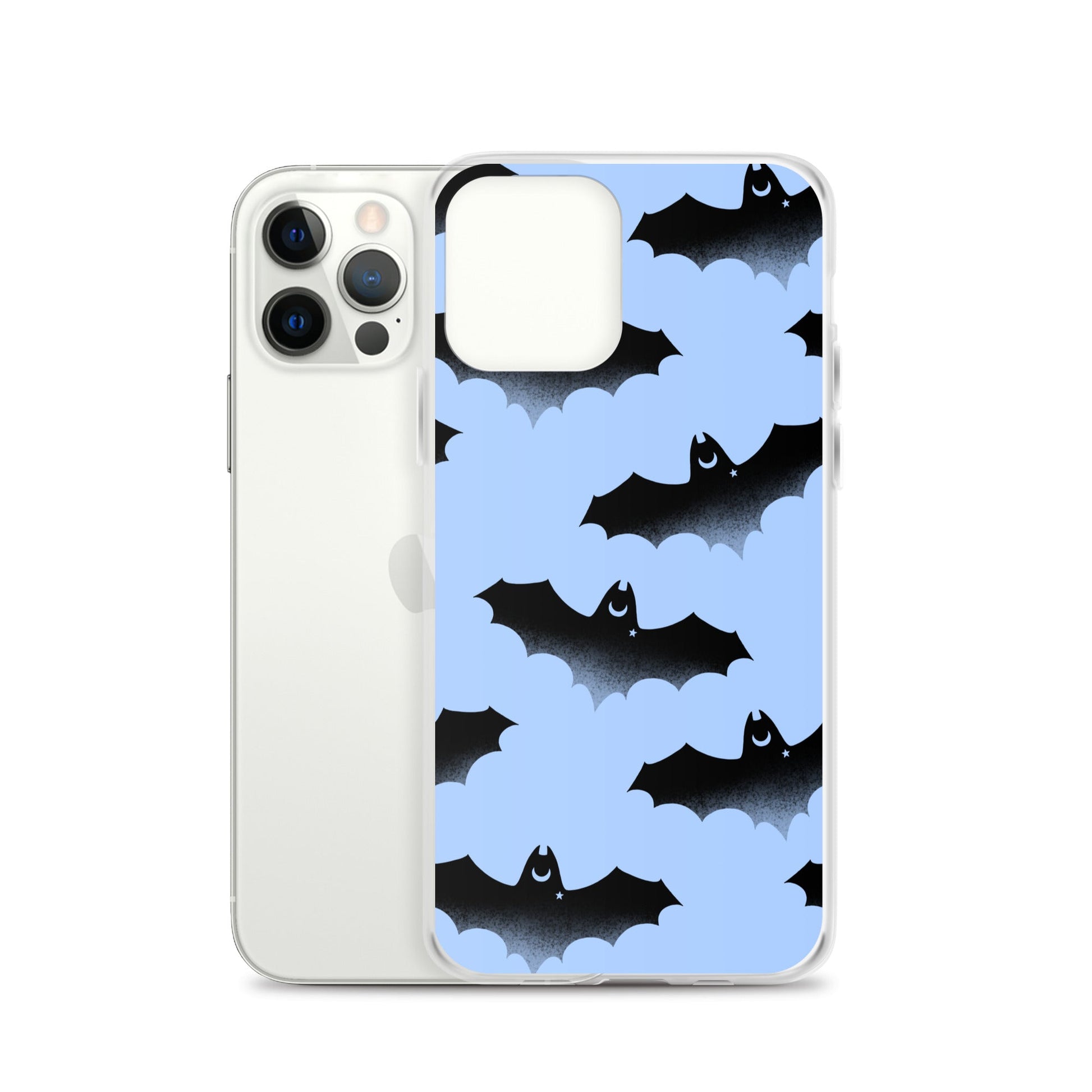 Sleek Lilith iPhone® Clear Case with bat design protects against scratches and dirt, perfect for stylish phone protection.