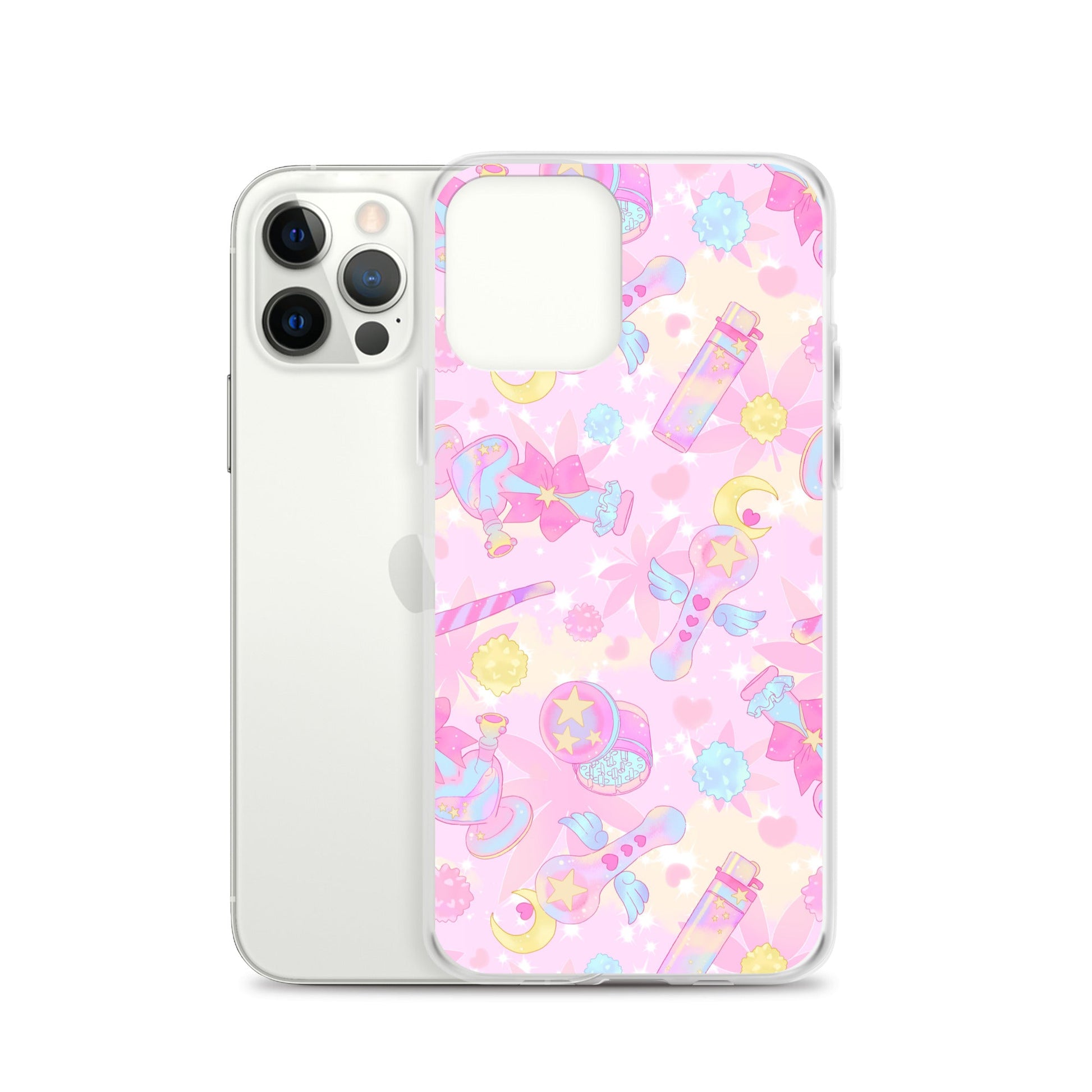 Stylish Indica Magica iPhone® Clear Case featuring a colorful design, offering protection from scratches and dust.