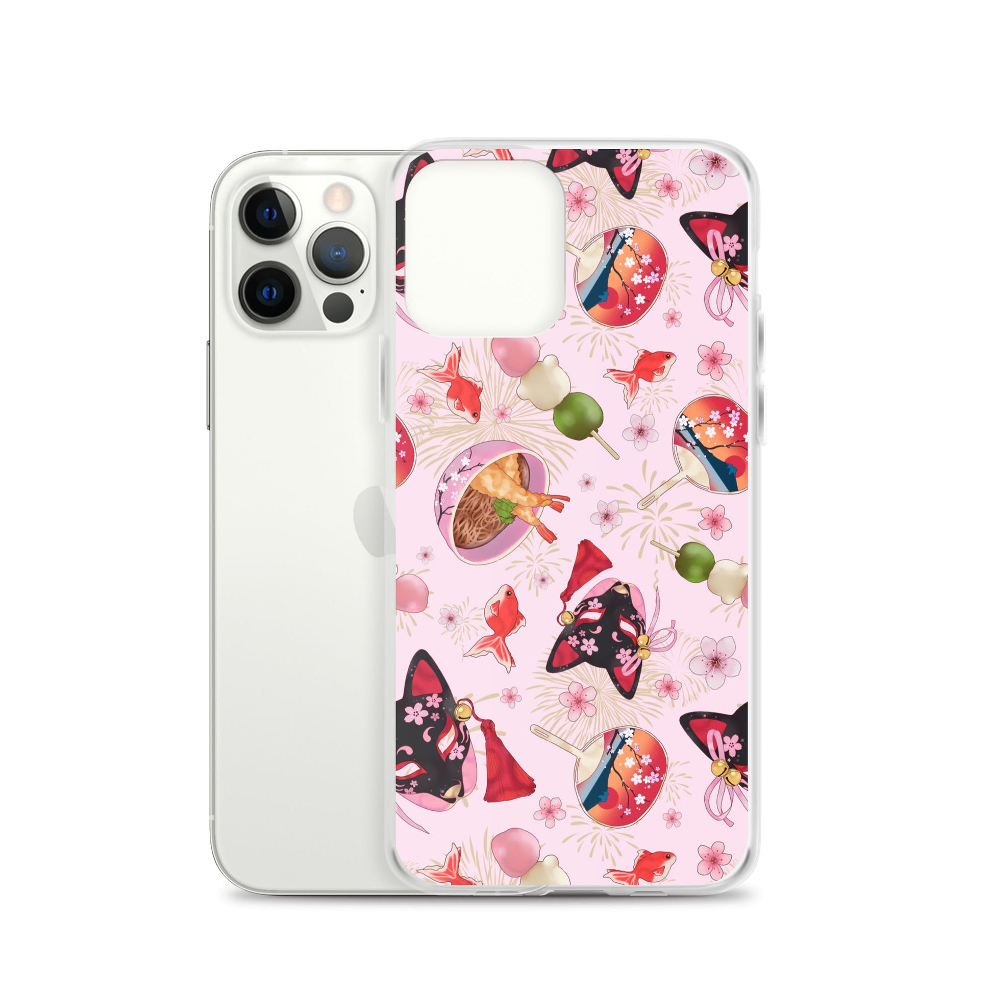 Protect your iPhone® with the stylish Matsuri iPhone® Clear Case featuring vibrant designs and durable materials.