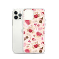 Stylish Sugar Sweetheart iPhone® Clear Case featuring a cute design, providing excellent protection against scratches and dirt.