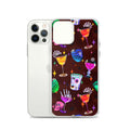 Colorful Monster Party iPhone® Clear Case featuring fun designs, providing scratch and dirt protection for your device.