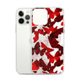 Butterfly iPhone® Clear Case featuring a vibrant butterfly design, offering sleek protection against scratches and dirt.