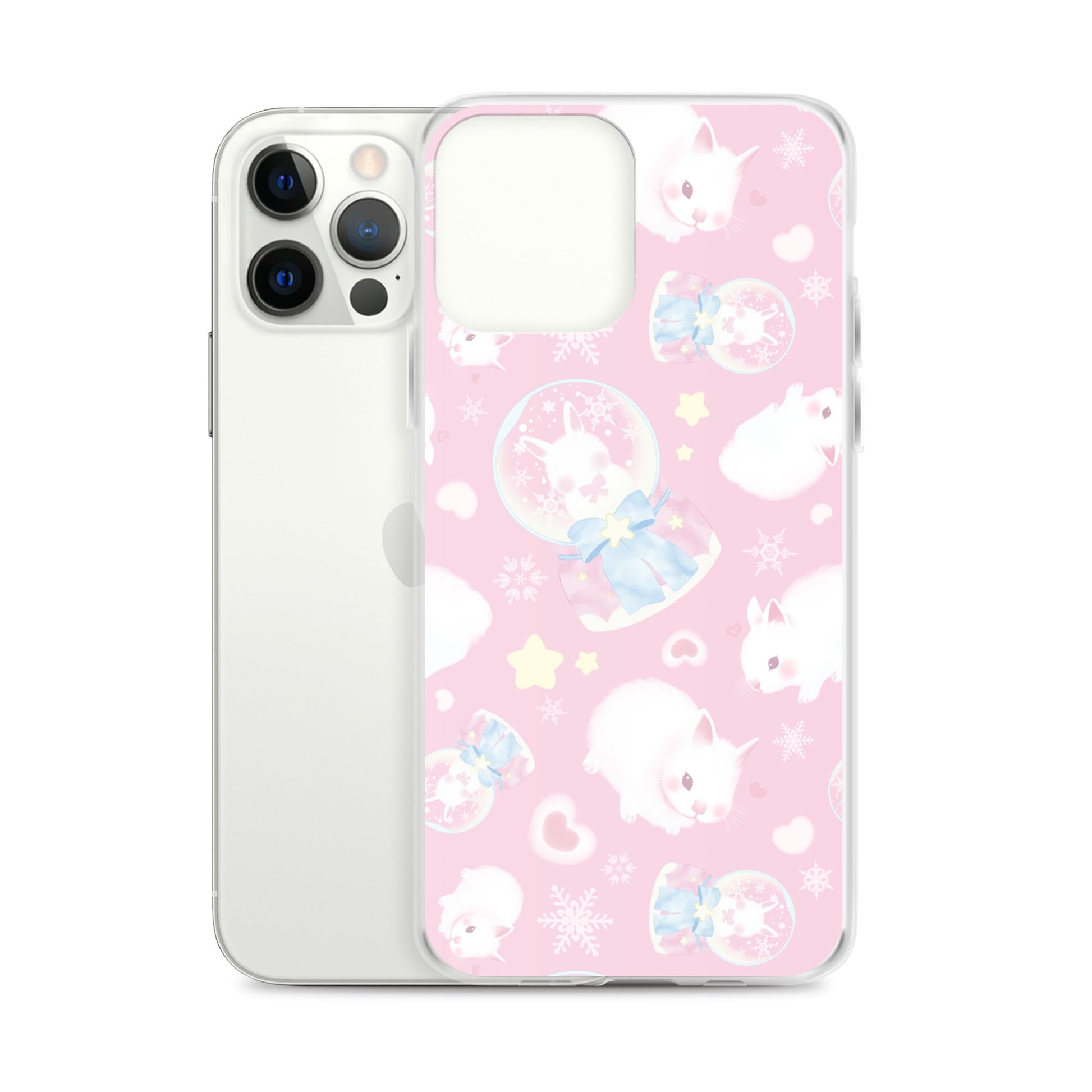 Cute Snow Bunny iPhone® Clear Case features a flexible design, protecting against scratches and dust while looking stylish.