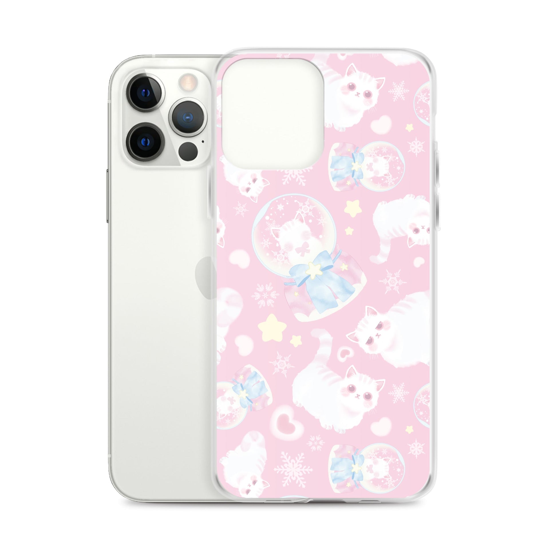 Protect your iPhone® in style with the Snow Kitten iPhone® Clear Case, featuring cute kitten designs and flexible material.
