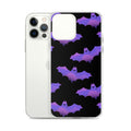 Sleek Morrigan iPhone® Clear Case with vibrant bat design protects against scratches and dirt, perfect for your phone.