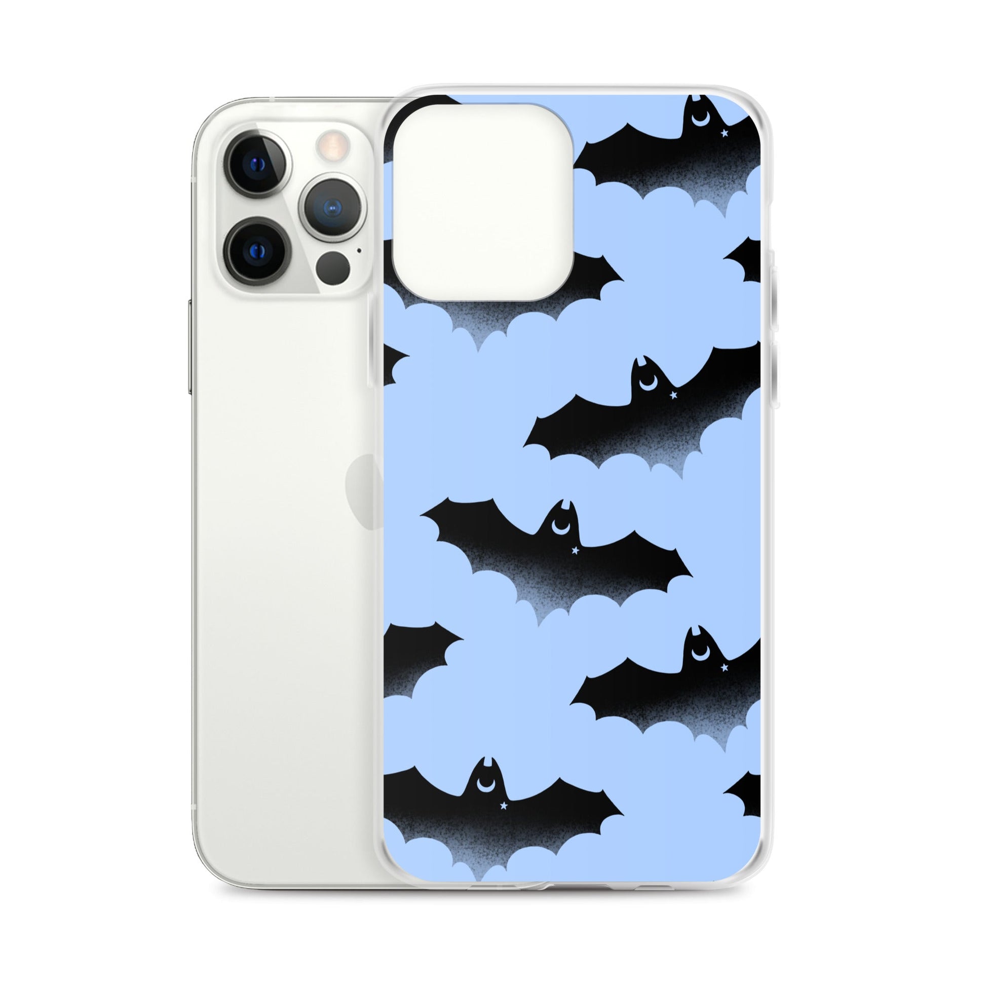 Protect your iPhone® with the stylish Lilith iPhone® Clear Case featuring a unique bat design. Perfect for daily use!
