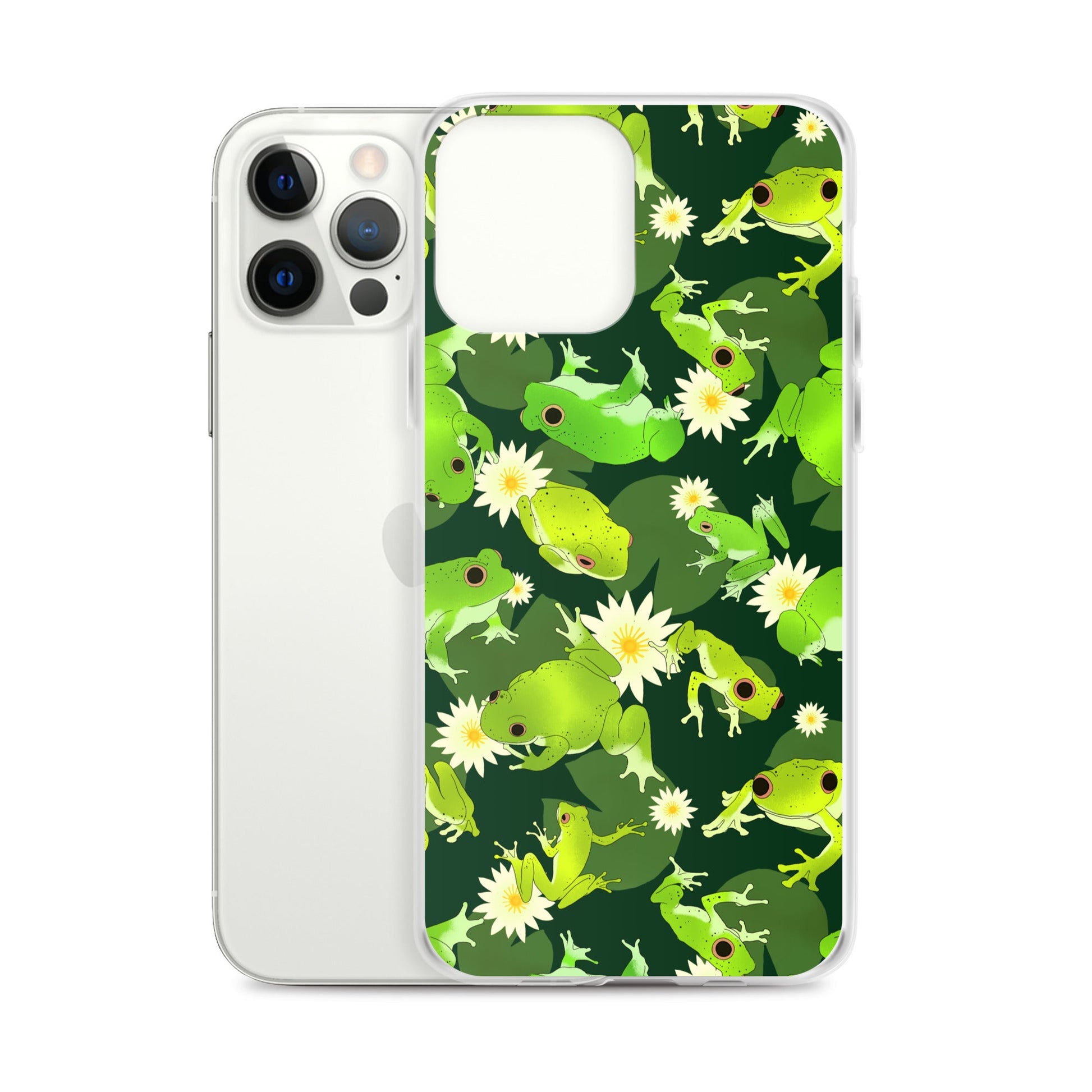 Protect your iPhone® stylishly with the Kero-kero iPhone® Clear Case, featuring vibrant frog designs and a flexible build.