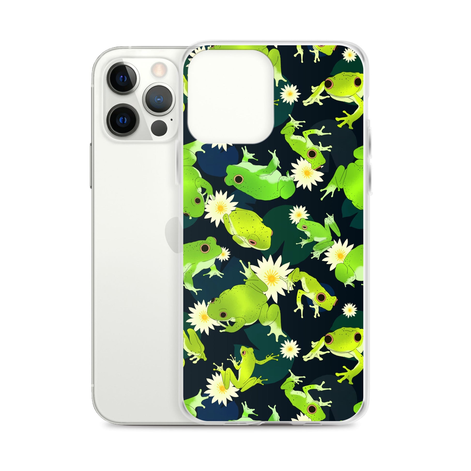 Kero-kero iPhone® Clear Case features a vibrant frog design, offering sleek protection for your phone. Perfect for style lovers!