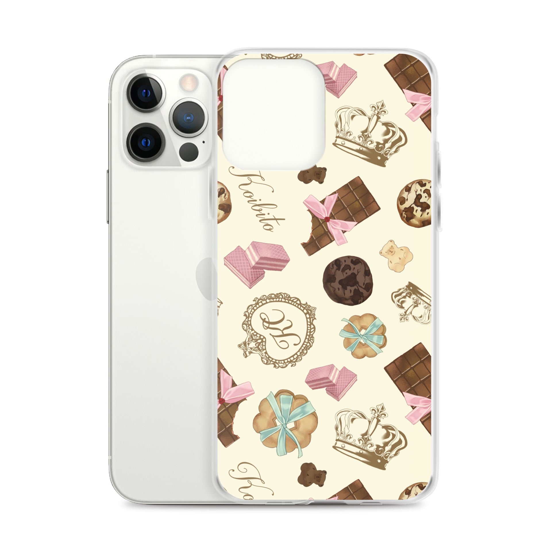 Stylish Royal Cookie iPhone® Clear Case featuring a fun design, protecting against scratches and dirt. Perfect for your phone!