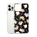 Trick or Treaters iPhone® Clear Case featuring playful designs, offering stylish protection against scratches and dirt.