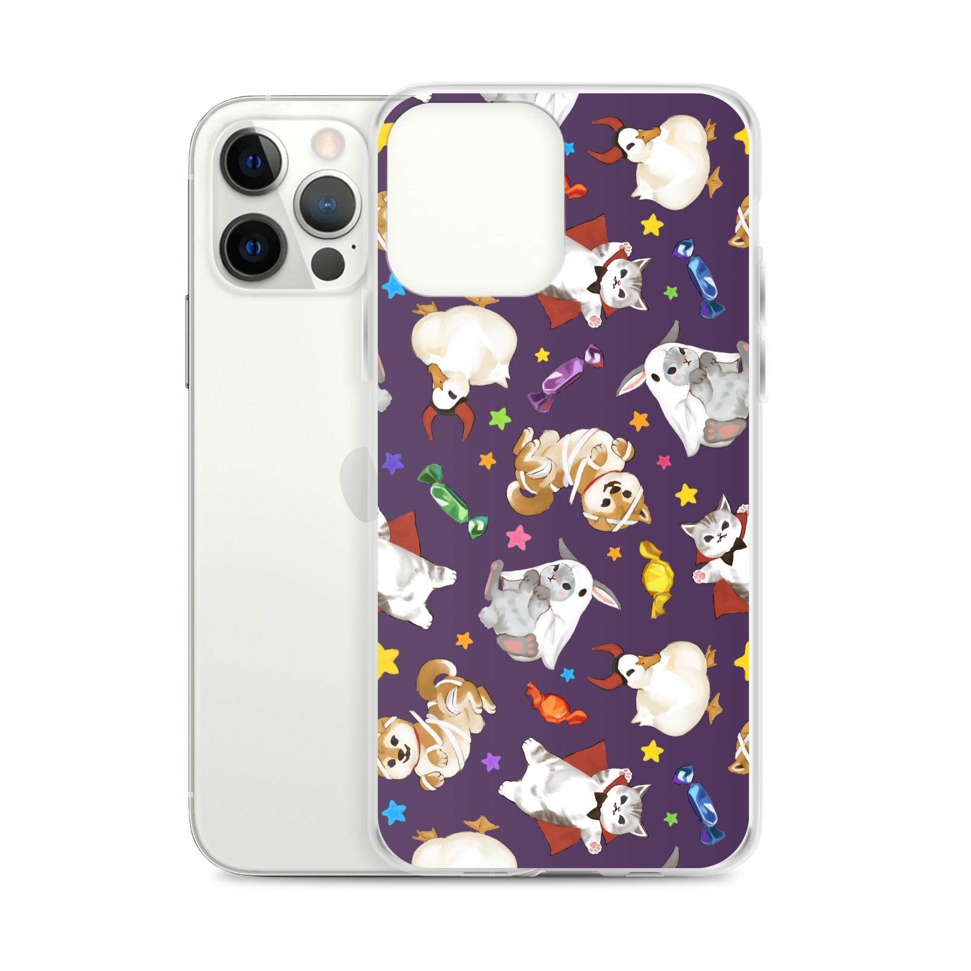 Trick or Treaters iPhone® Clear Case features a fun design, offering exceptional protection against scratches and dirt.