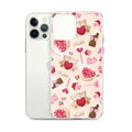 Stylish Sugar Sweetheart iPhone® Clear Case showcasing cute designs, offering protection from scratches and dirt.