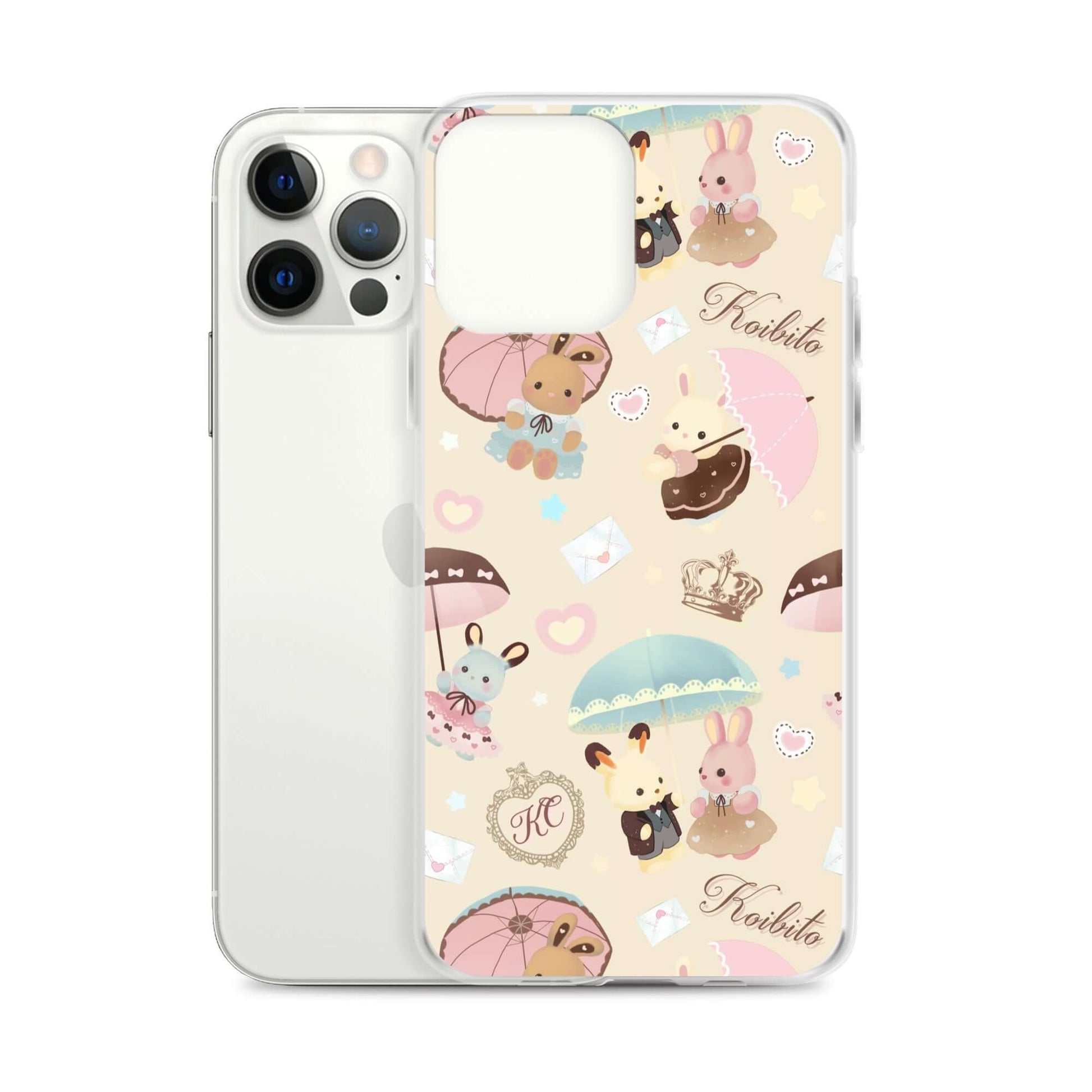 Stylish Parasol Bunny iPhone® Clear Case offers protection with a cute design, perfect for your phone's safety.