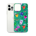 Sleek Monster Party iPhone® Clear Case featuring vibrant designs, protecting your phone from scratches and dirt.