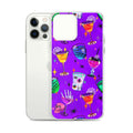 Colorful Monster Party iPhone® Clear Case featuring fun designs, perfect for protecting your phone in style.