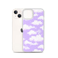 Sleek Cloudy Sky iPhone® Clear Case showcases a beautiful cloud design, offering durable protection and easy access.