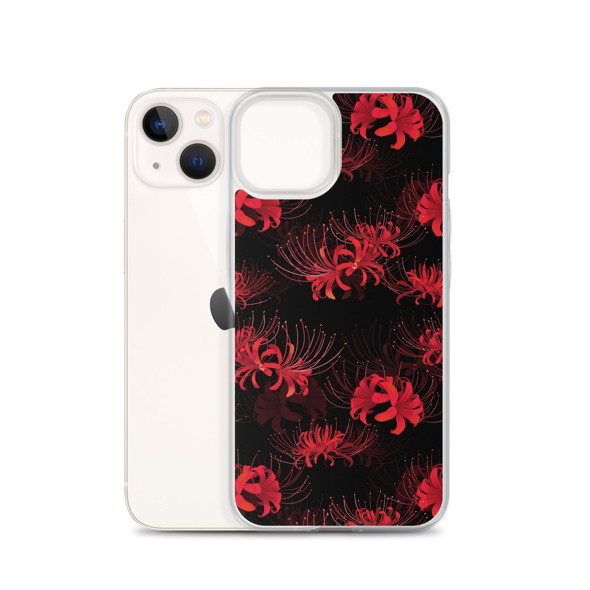 Protect your iPhone® stylishly with the Higanbana iPhone® Clear Case featuring a vibrant floral design.