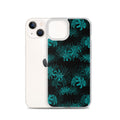 Sleek Higanbana iPhone® Clear Case featuring a floral design, offering durable protection and easy access to ports.