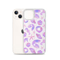 Stylish Sea Princess iPhone® Clear Case features a colorful shell design, offering protection from scratches and dirt.