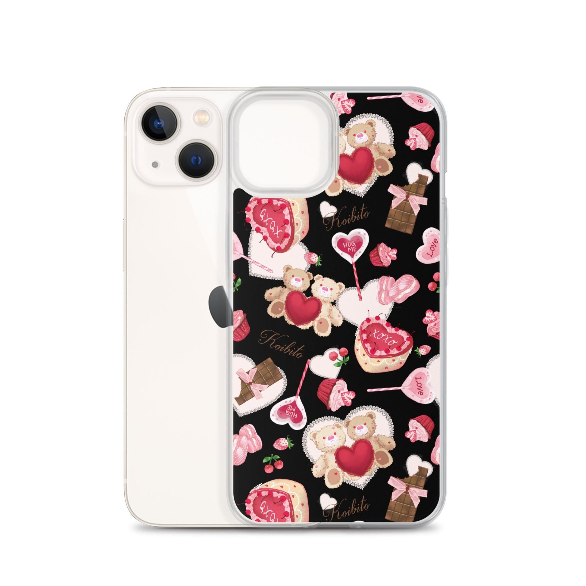 Stylish Sugar Sweetheart iPhone® Clear Case features a flexible design, protecting against scratches and dirt.