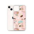 Cute Parasol Bunny iPhone® Clear Case featuring charming bunny designs, offering stylish protection for your device.