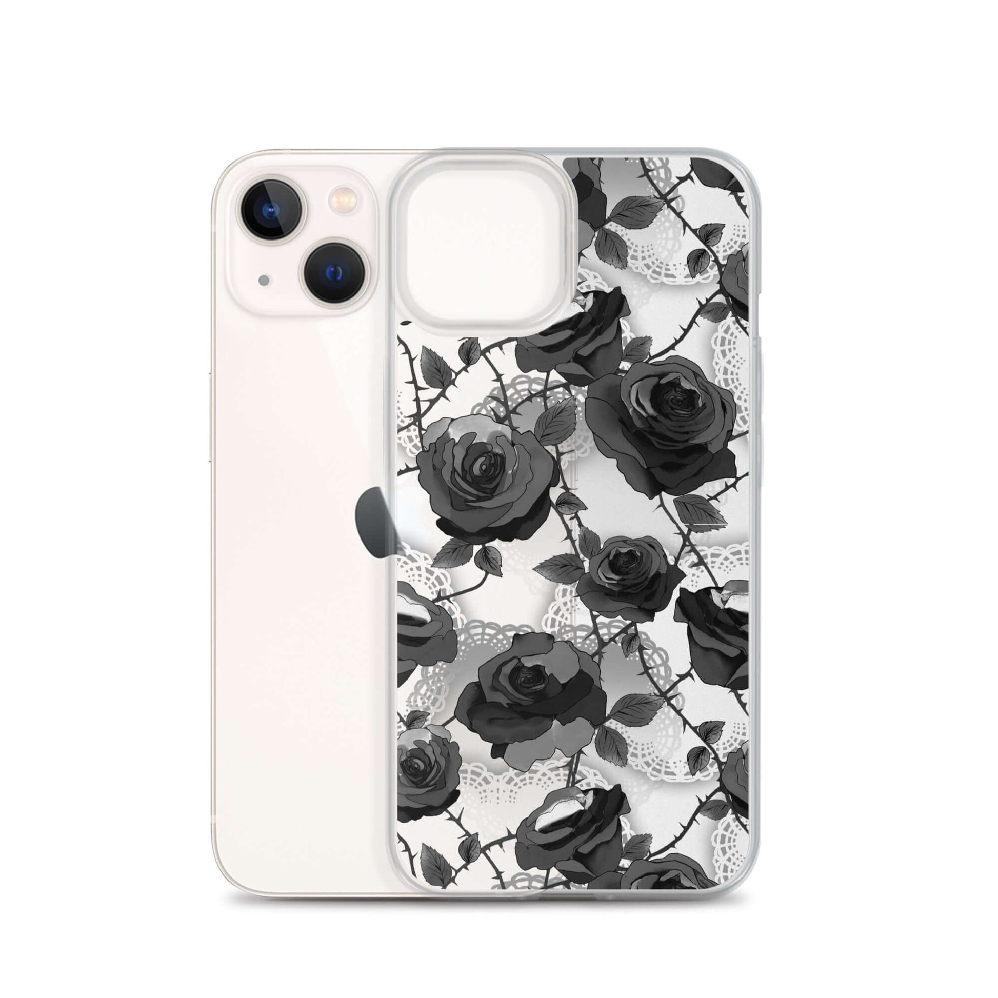 Protect your iPhone® with the Enchanted Rose iPhone® Clear Case (Transparent), featuring a sleek design and flexible sides.