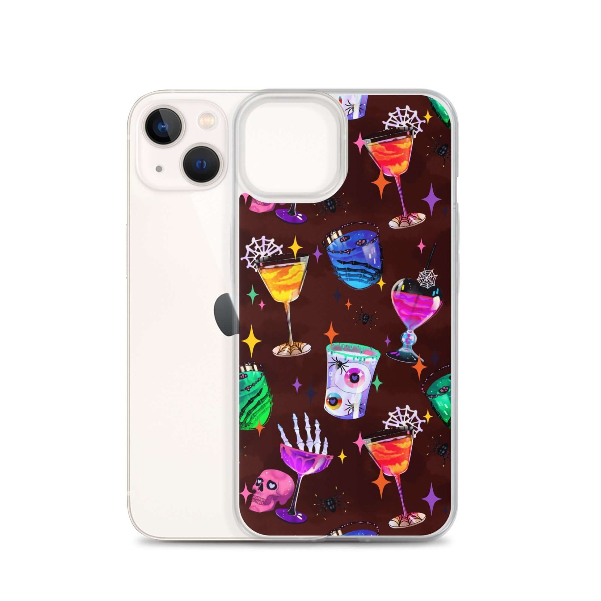 Vibrant Monster Party iPhone® Clear Case featuring fun graphics, offering stylish protection against scratches and dirt.