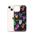 Stylish Monster Party iPhone® Clear Case features vibrant graphics, offering protection from scratches and dust.