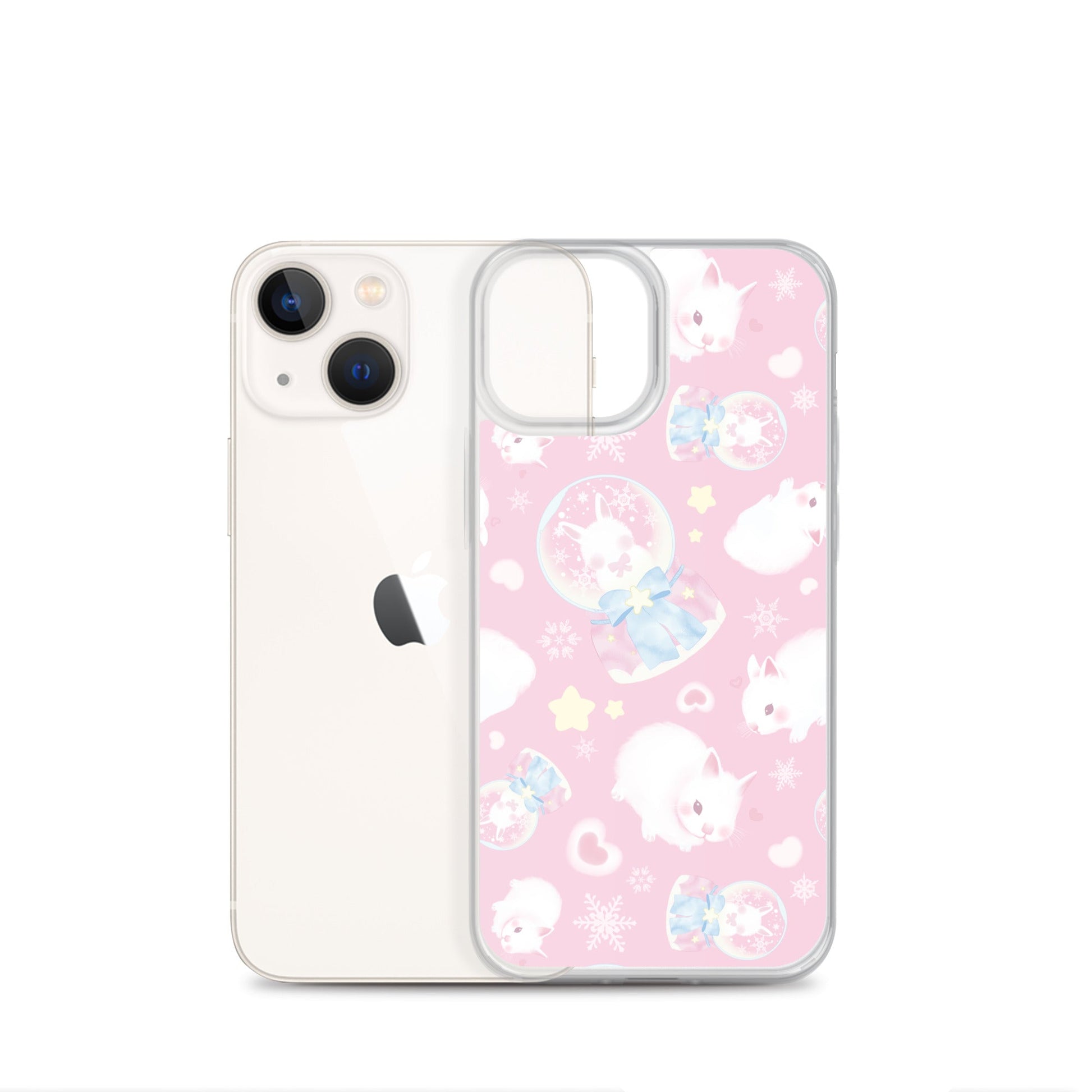 Stylish Snow Bunny iPhone® Clear Case offers protection with a cute design, perfect for your iPhone® 13 Mini.