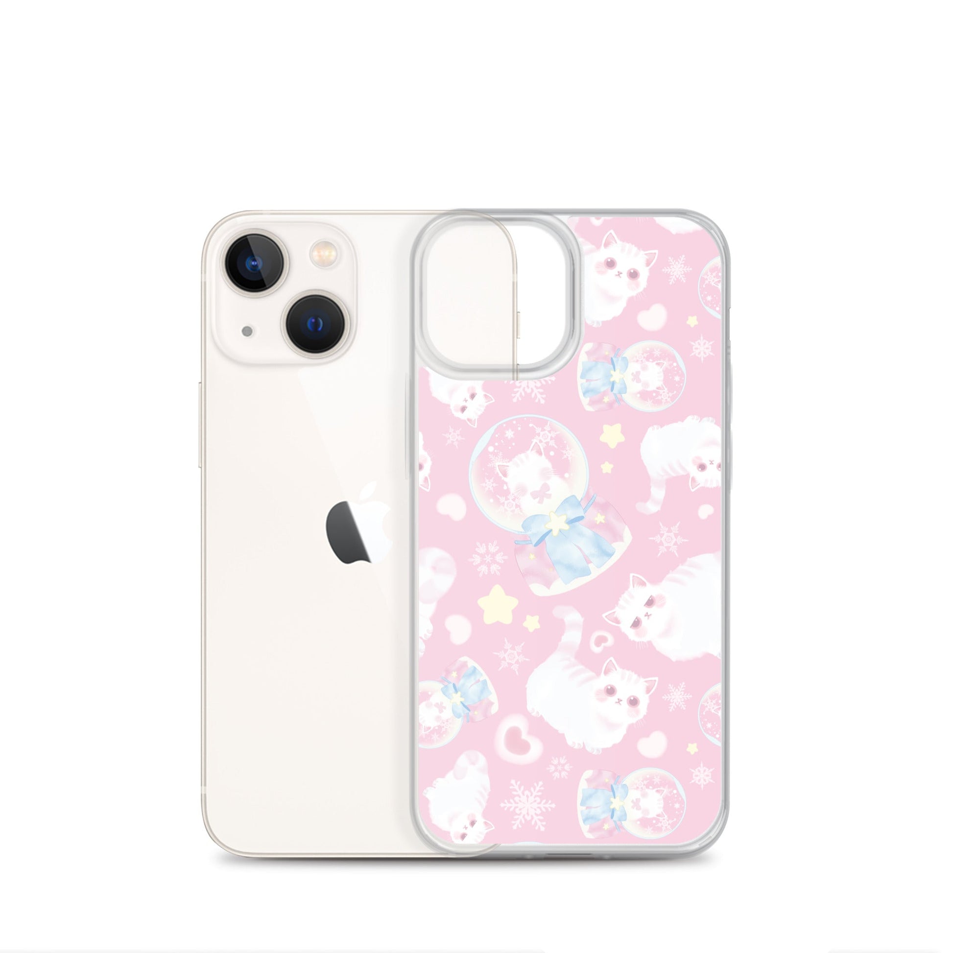 Sleek Snow Kitten iPhone® Clear Case features adorable designs, protecting against scratches and dirt effortlessly.