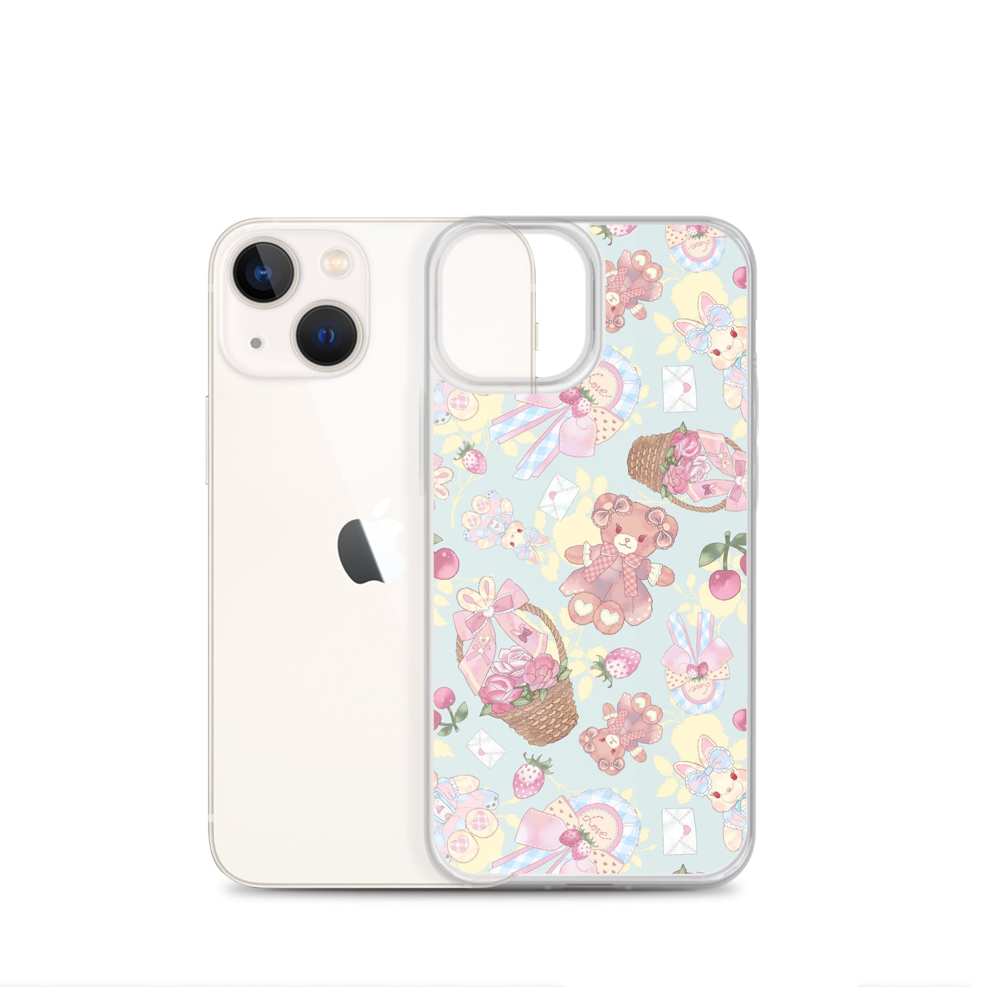 Stylish Sweet Teddy iPhone® Clear Case, offering protection with a cute design, perfect for everyday use.