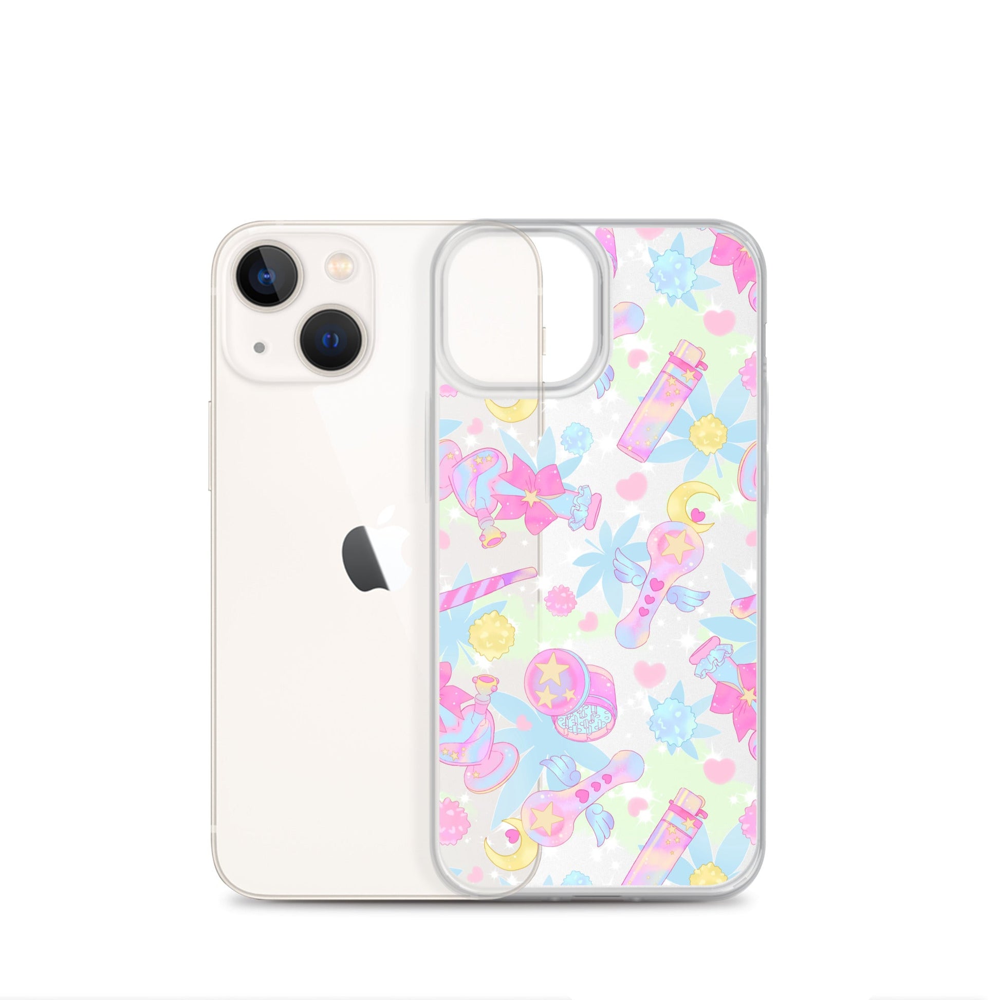 Protect your phone stylishly with the Indica Magica iPhone® Clear Case, featuring a sleek design and flexible sides.