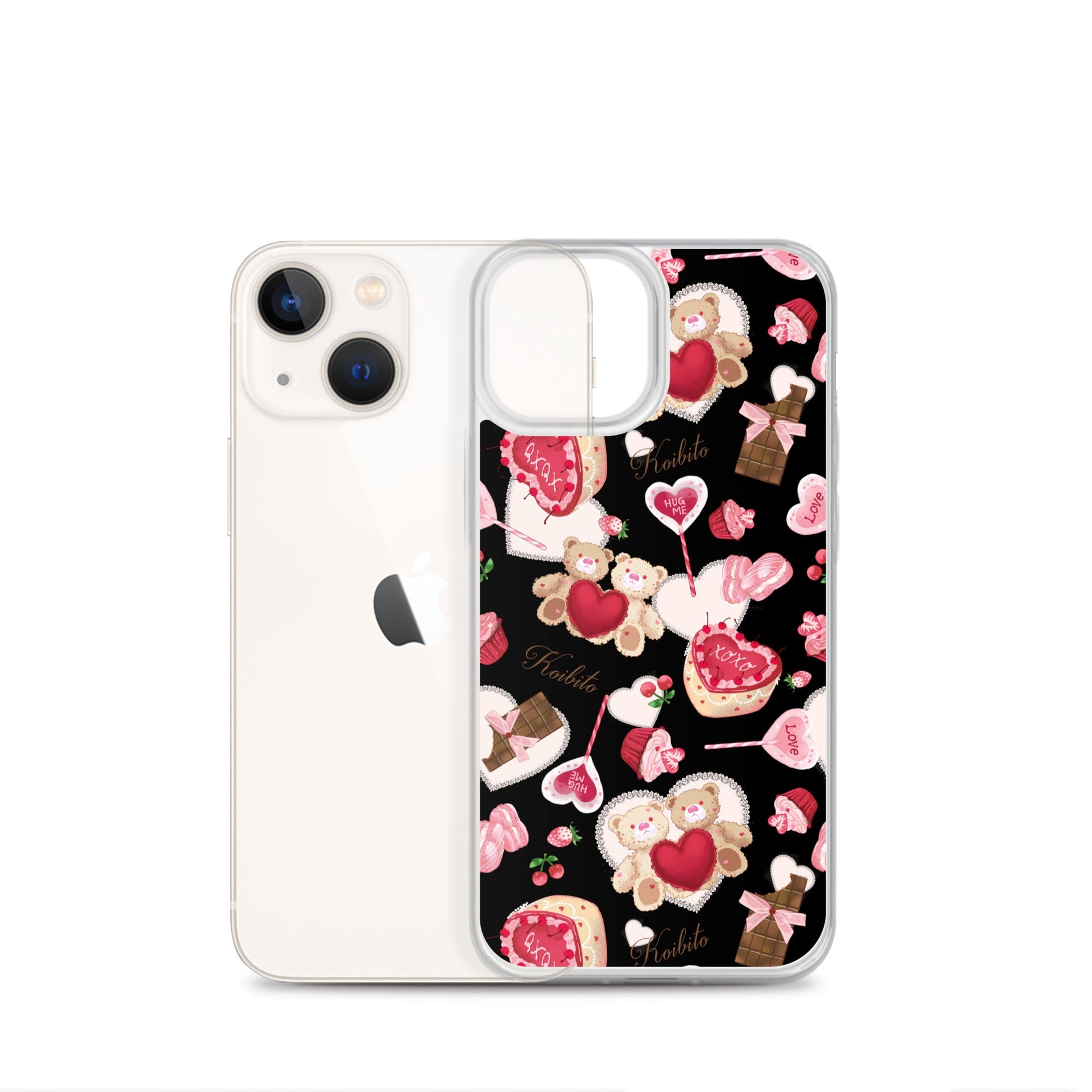 Stylish Sugar Sweetheart iPhone® Clear Case with cute designs, offering protection from scratches and dirt.