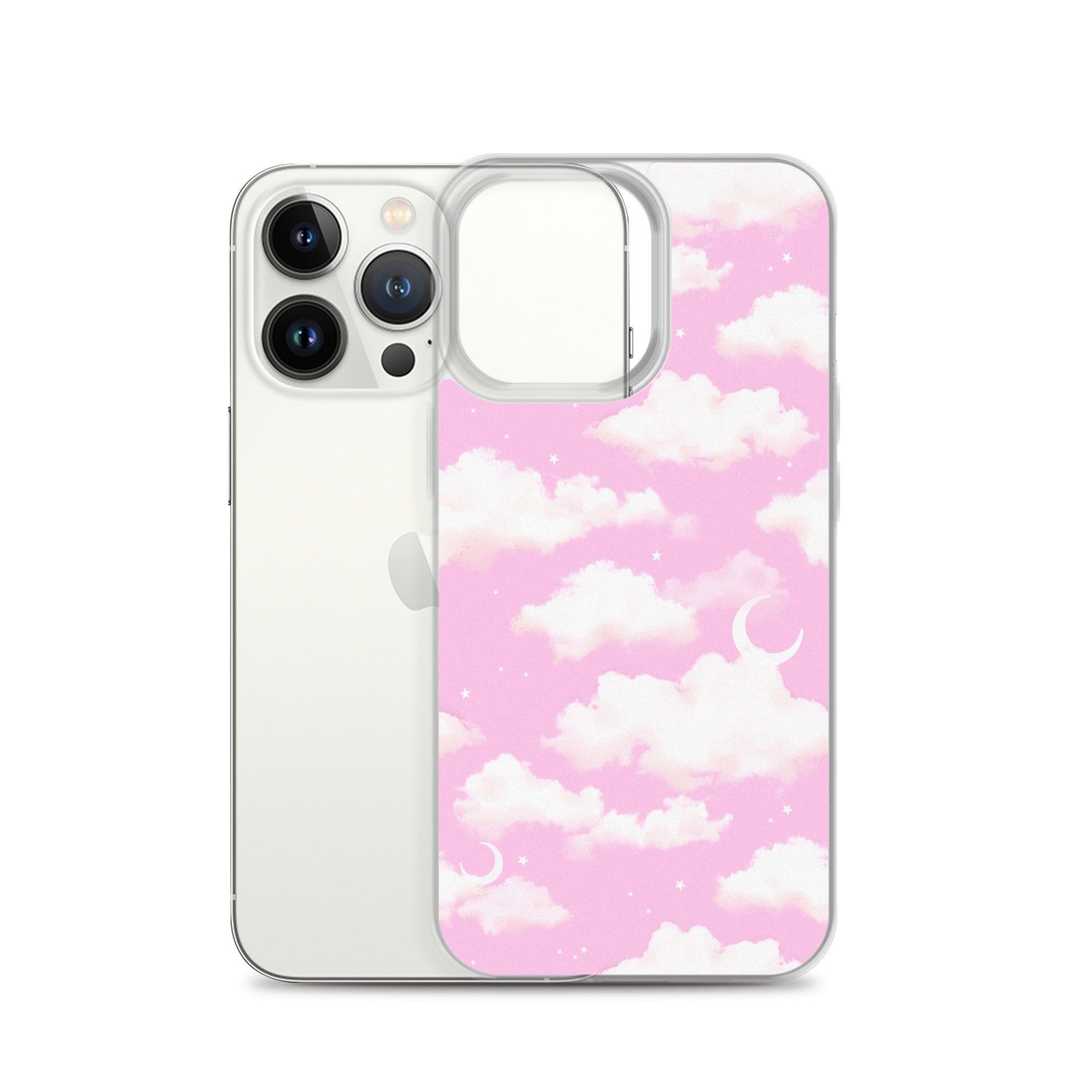 Stylish Cloudy Sky iPhone® Clear Case offers sleek protection against scratches and dirt while showcasing a whimsical design.